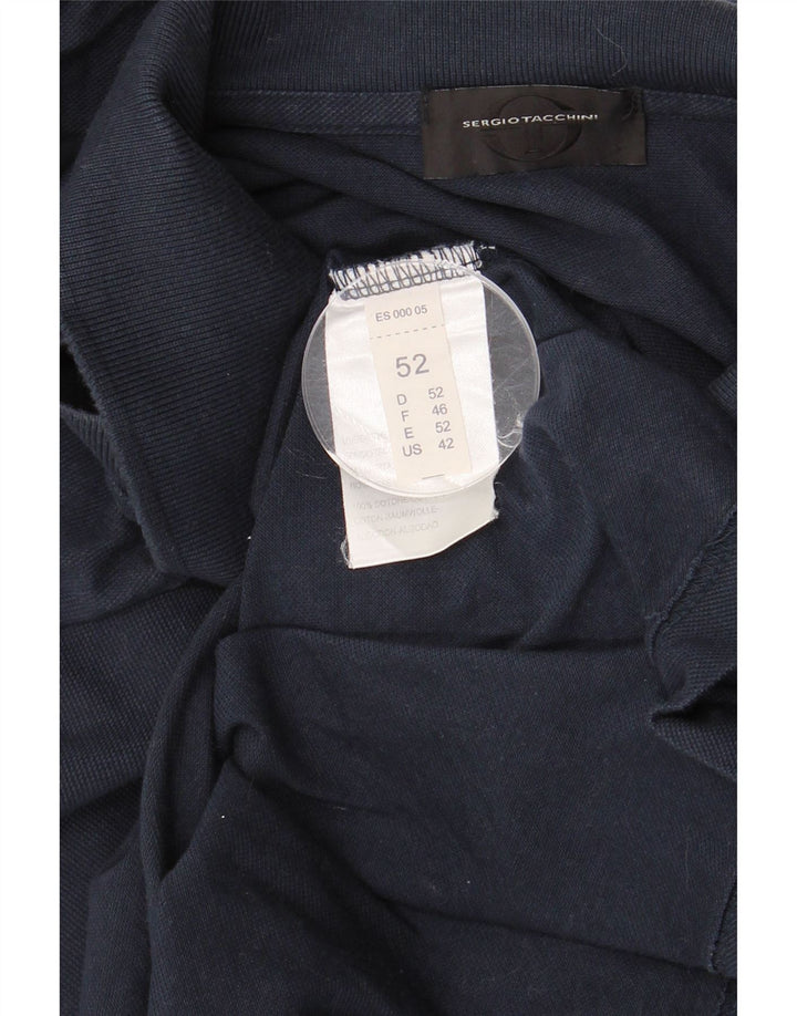 SERGIO TACCHINI Polo Uomo IT 52 Large Blu Navy Cotone