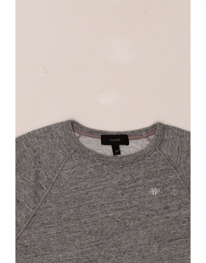 J. CREW Womens Sweatshirt Jumper UK 10 Small Grey Cotton Vintage J. Crew and Second-Hand J. Crew from Messina Hembry 