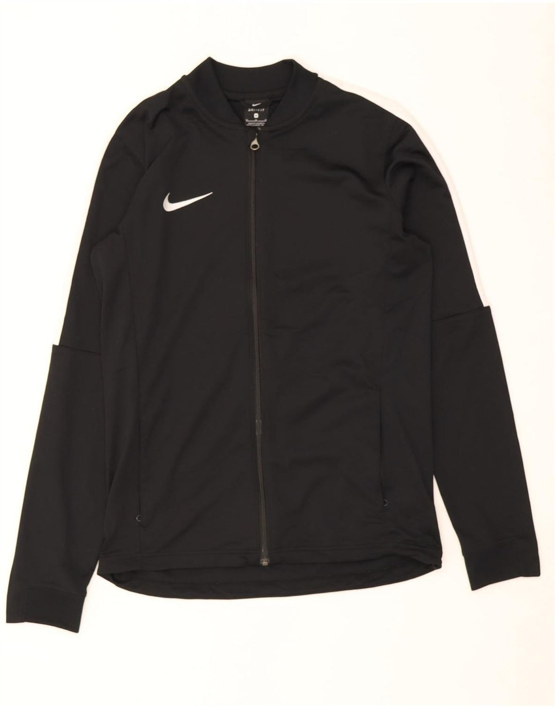 Giacca da tuta da uomo Nike Dri Fit, giacca in poliestere color block medio nero