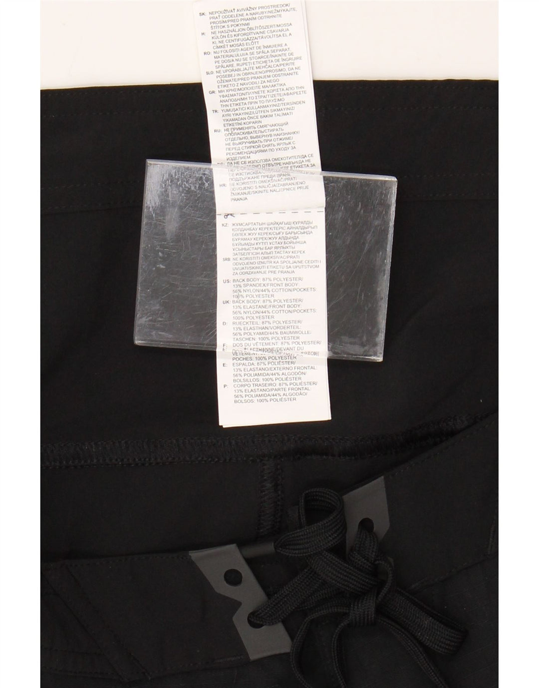 Pantaloncini da bagno da uomo REEBOK grandi neri in poliestere