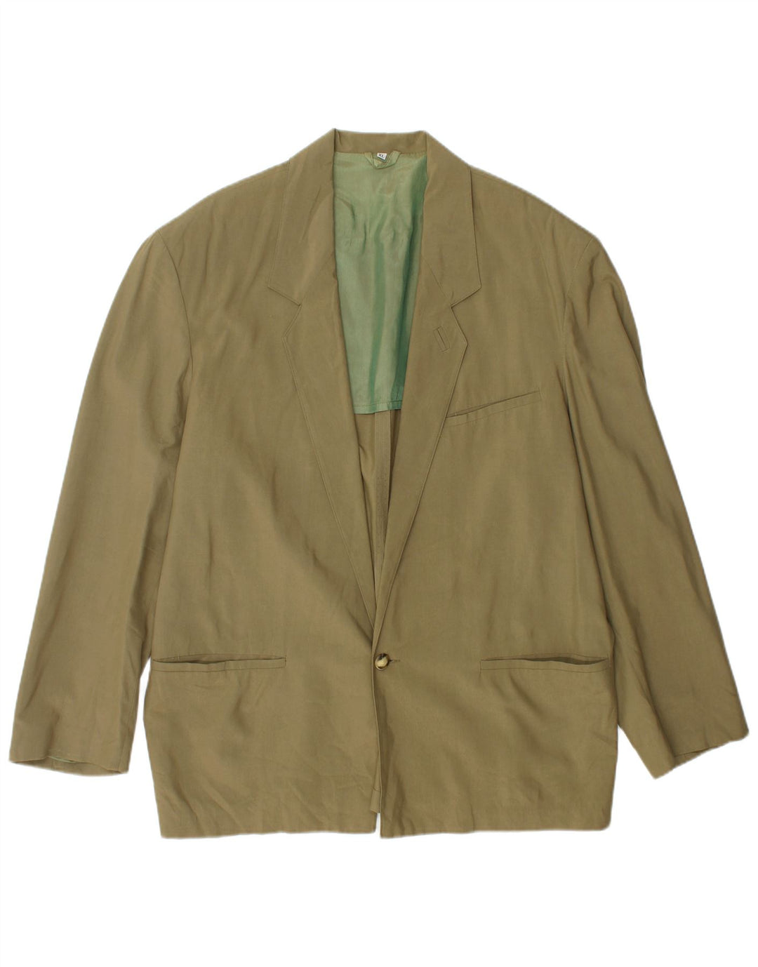 Giacca blazer da uomo a 1 bottone LEGEND UK 42 XL Cachi