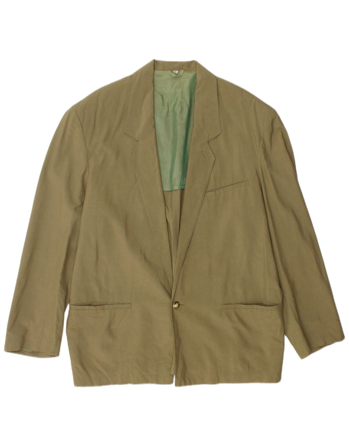 Giacca blazer da uomo a 1 bottone LEGEND UK 42 XL Cachi