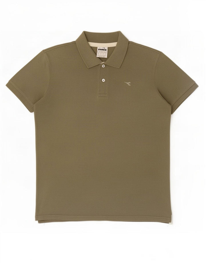 Polo Diadora Uomo Medio Kaki Cotone