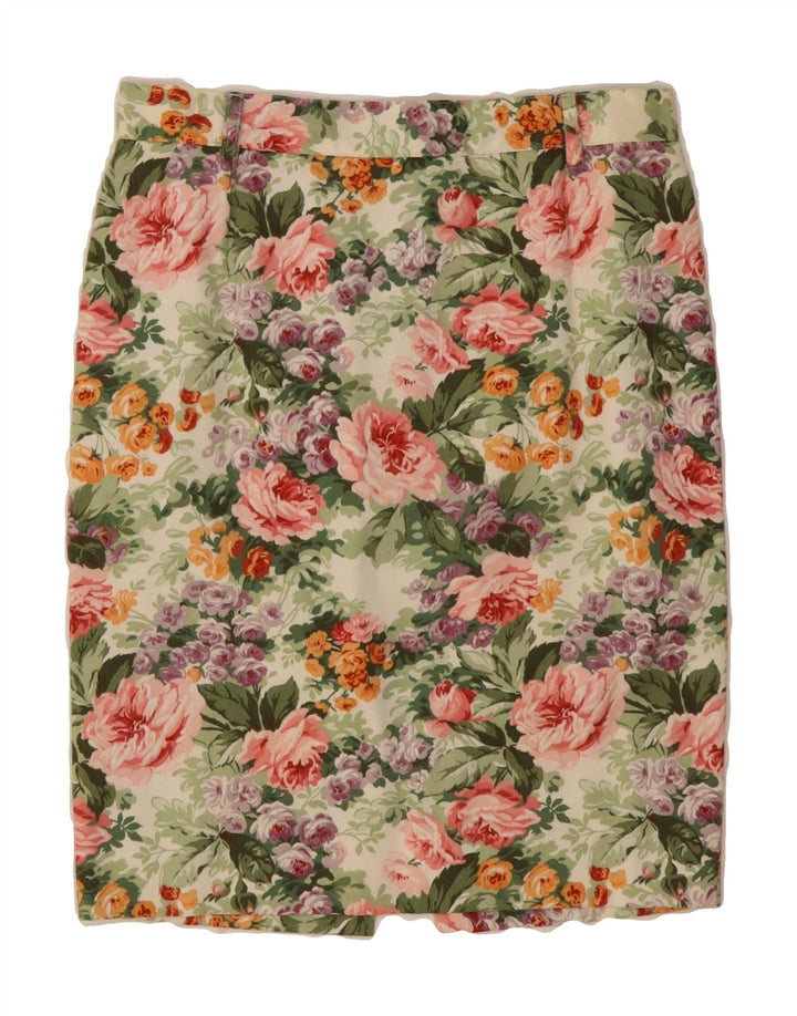 VINTAGE Womens Pencil Skirt IT 44 Medium W26  Multicoloured Floral Vintage Vintage and Second-Hand Vintage from Messina Hembry 