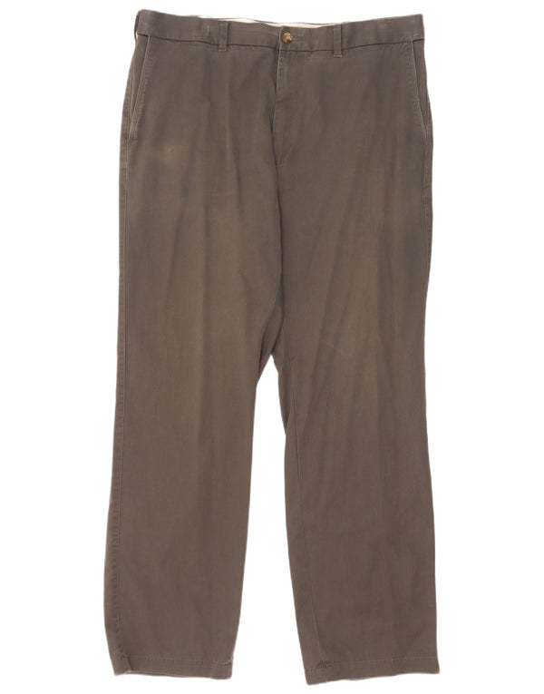 Pantaloni chino dritti Marks & Spencer da uomo blu Harbour W38 L33 kaki