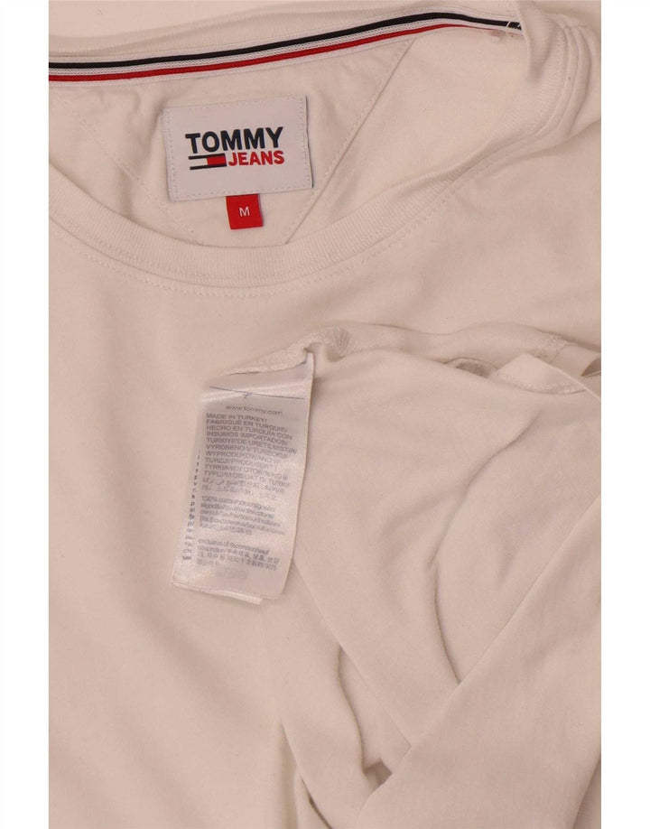 T-shirt da donna Tommy Hilfiger Top UK 12 cotone bianco medio