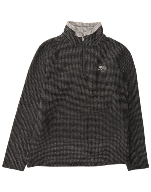 Maglione in pile da uomo con zip e collo Weird Fish Poliestere color block grigio medio