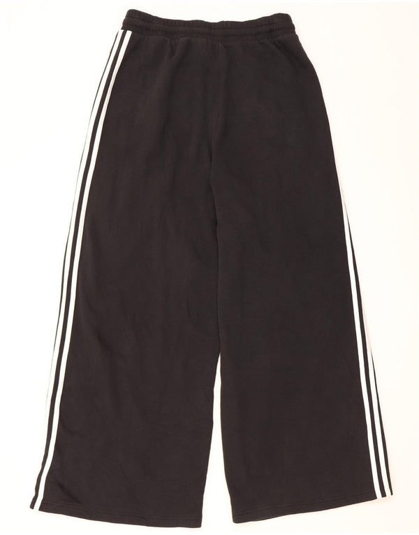 Pantaloni da tuta da donna Adidas a gamba larga UK 16/18 Large Nero Cotone