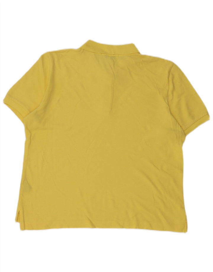 Polo corta da donna RALPH LAUREN UK 14 cotone giallo medio