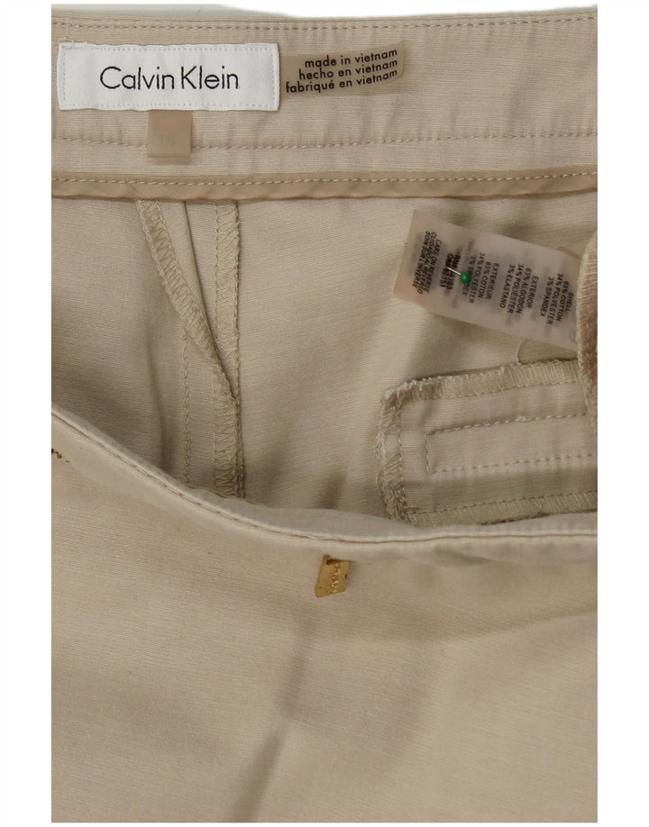 CALVIN KLEIN Pantaloni corti dritti da donna US 16 2XL W38 L27 Beige
