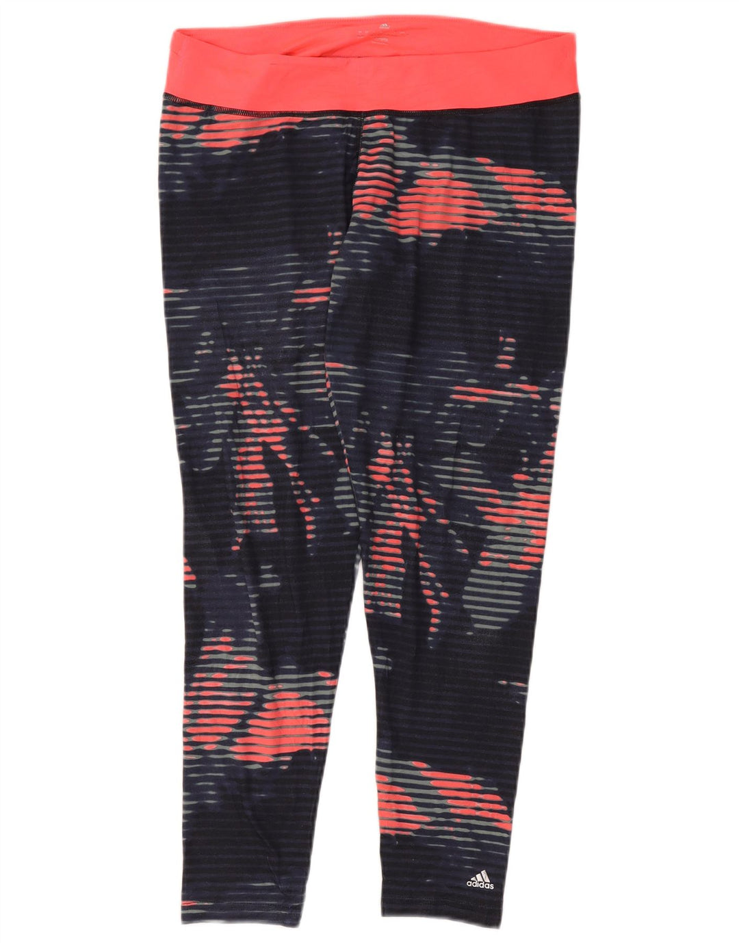 Leggings ADIDAS Climalite da donna UK 16/18 Grande blu navy floreale