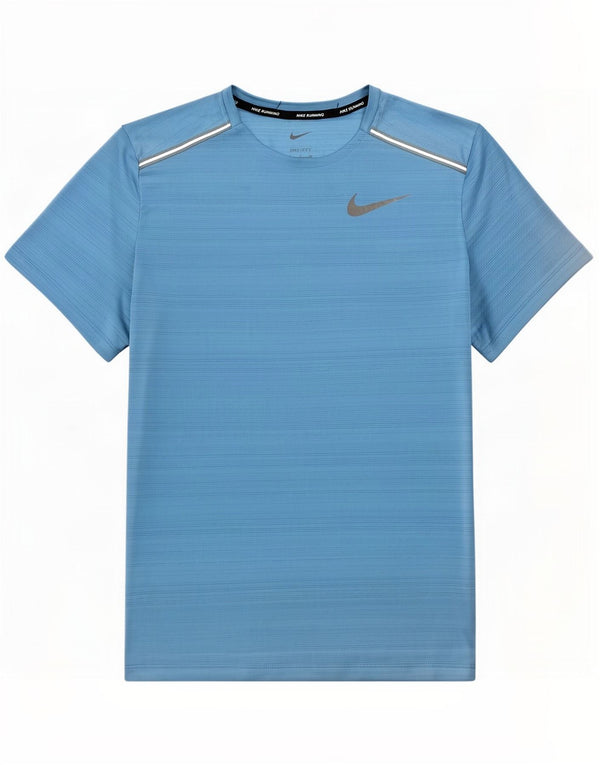 T-shirt Nike Dri Fit da uomo, piccola, in poliestere gessato blu