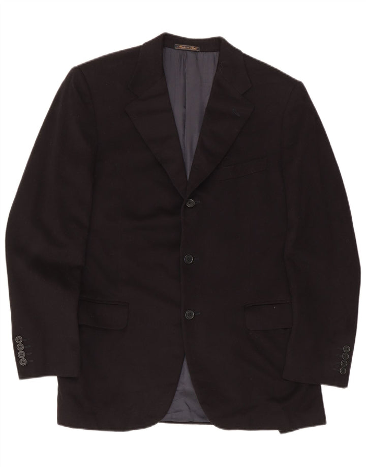 Giacca blazer a 3 bottoni da uomo Loro Piana IT 48 Medium Black New Wool Classic