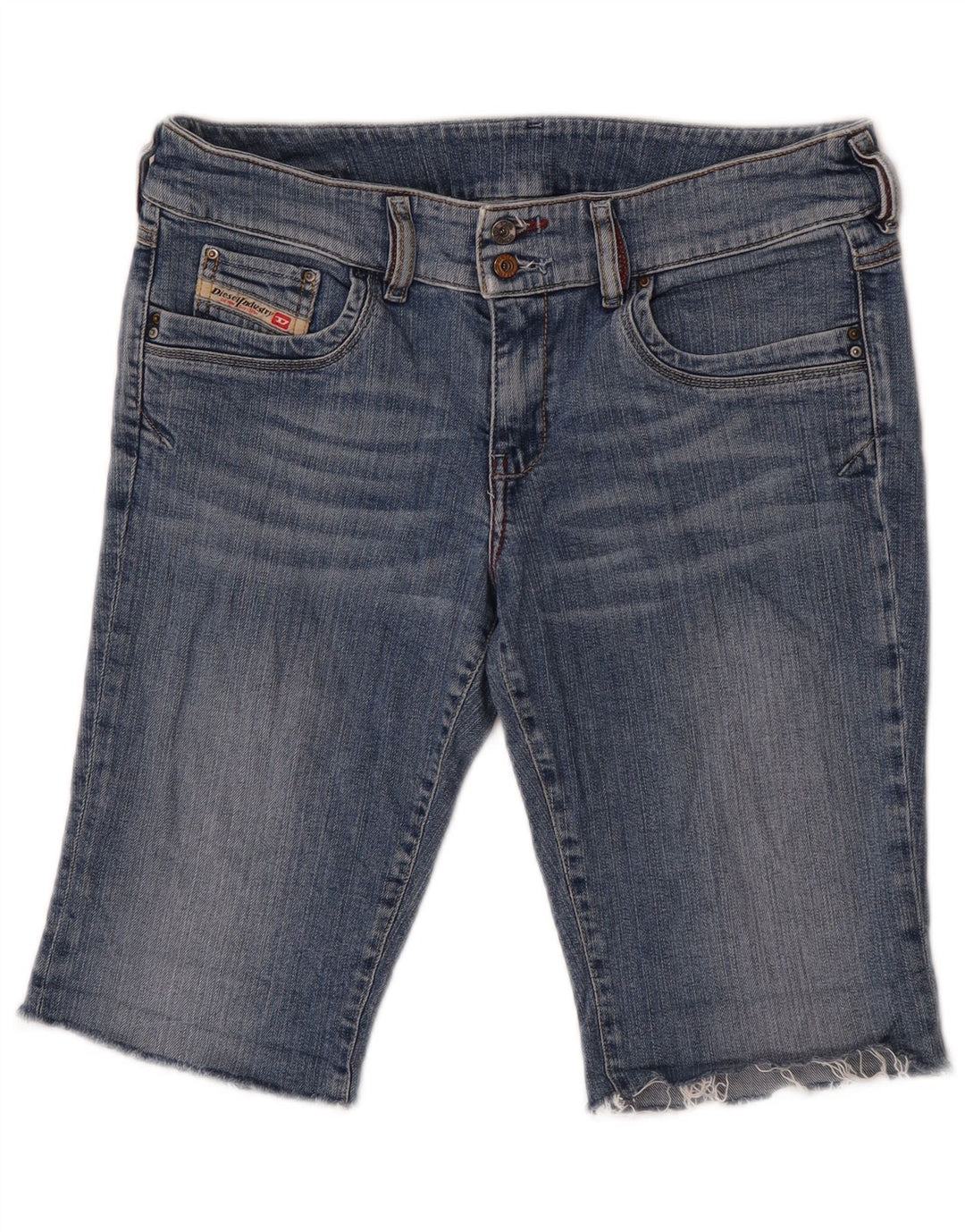 Pantaloncini di jeans da donna Diesel W32 grandi in cotone blu