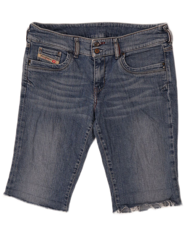 Pantaloncini di jeans da donna Diesel W32 grandi in cotone blu
