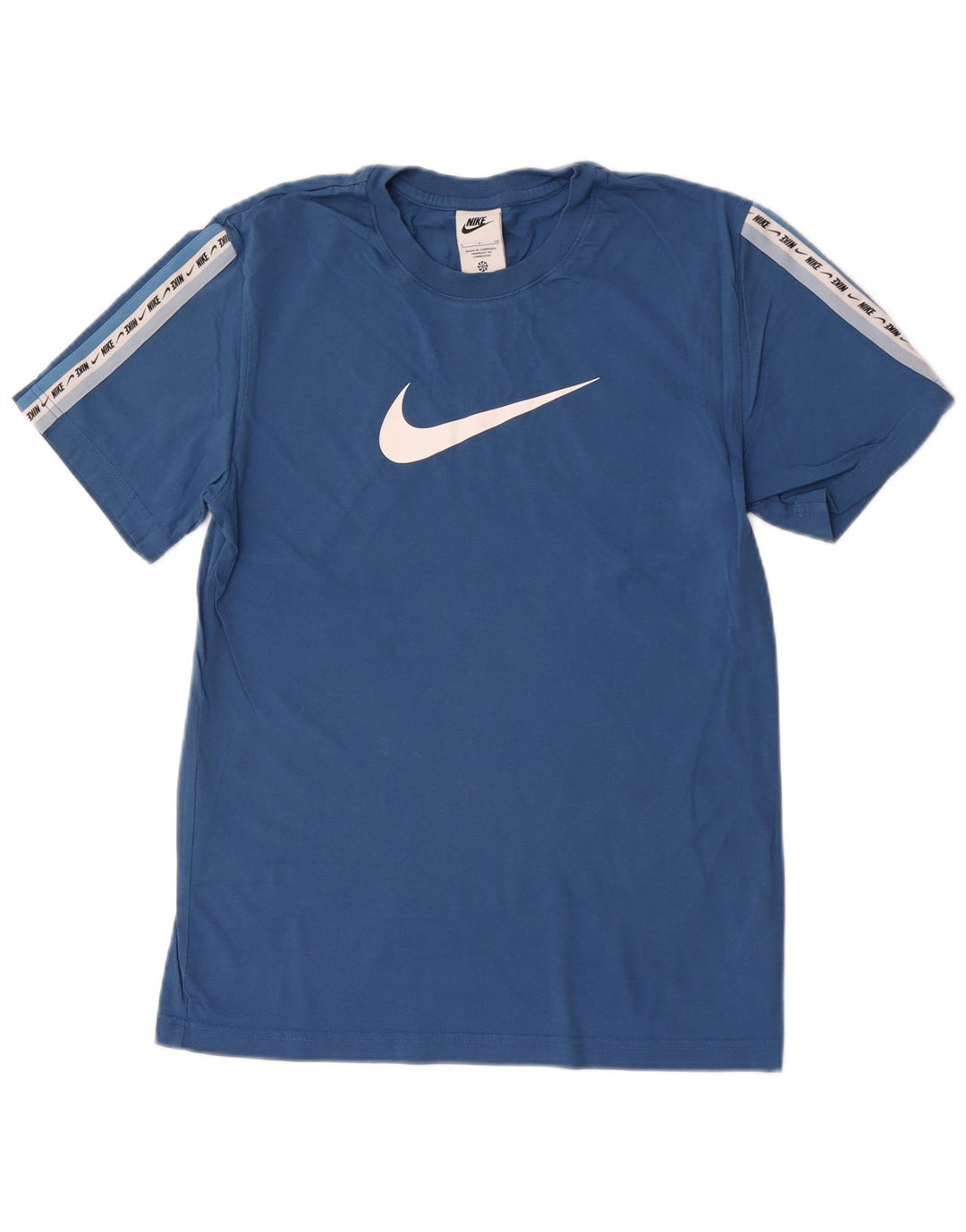 T-shirt grafica da uomo Nike Top Small blu in cotone color block