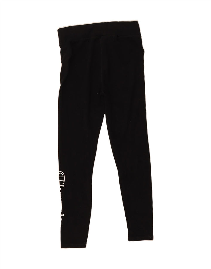 CHAMPION Womens Graphic Leggings UK 12 Medium  Black Cotton Vintage Champion and Second-Hand Champion from Messina Hembry 