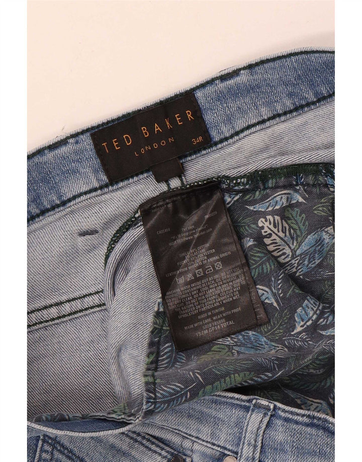 Ted Baker Jeans slim da uomo W34 L32 Blu Cotone
