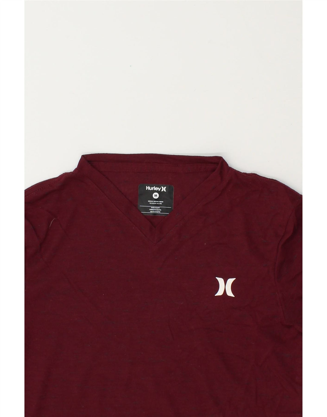 HURLEY Womens T-Shirt Top UK 12 Medium Maroon Vintage Hurley and Second-Hand Hurley from Messina Hembry 