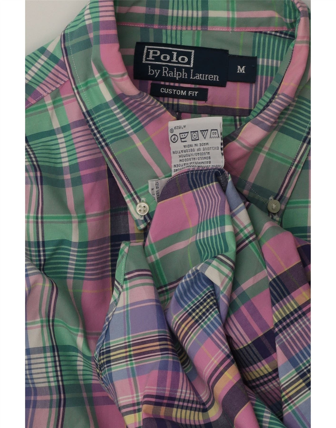 Polo Ralph Lauren Camicia da uomo su misura in cotone a quadri multicolore medio