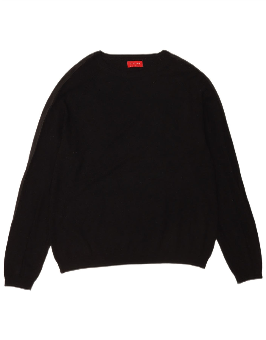 Maglione Zara da uomo con scollo a barca, colore nero medio