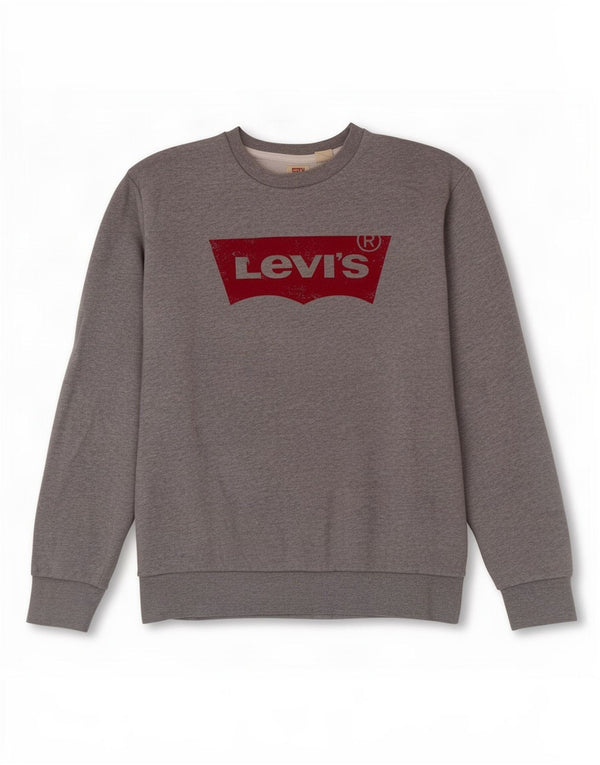 Felpa grafica da uomo Levi's, piccola, in cotone grigio