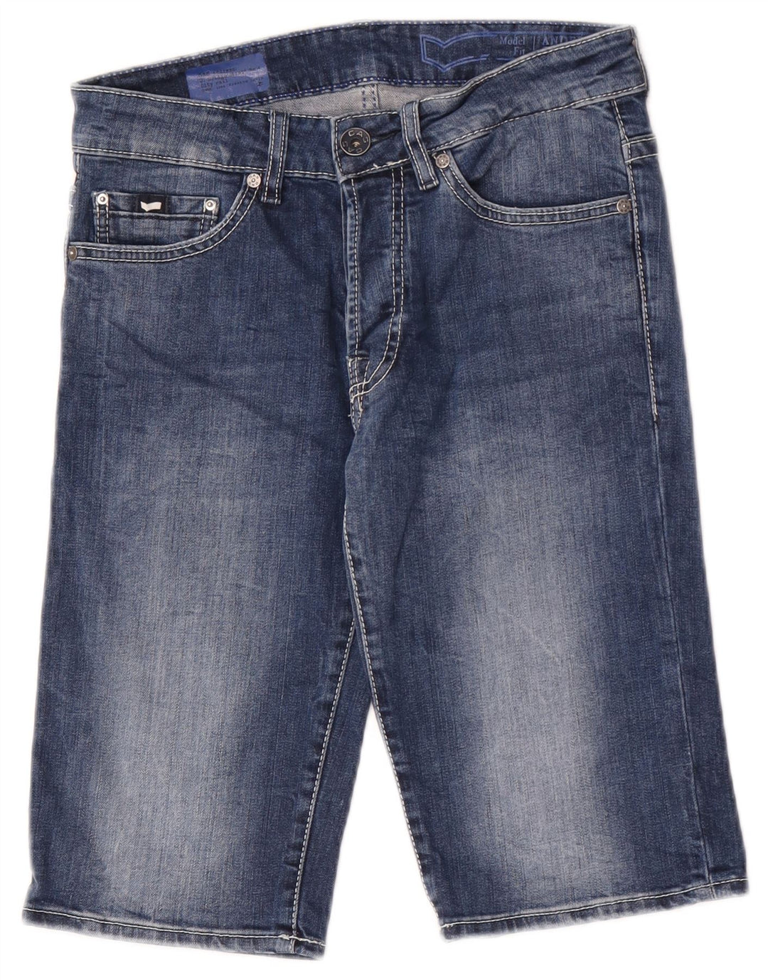 Pantaloncini bermuda in denim da uomo Gas W30 blu medio