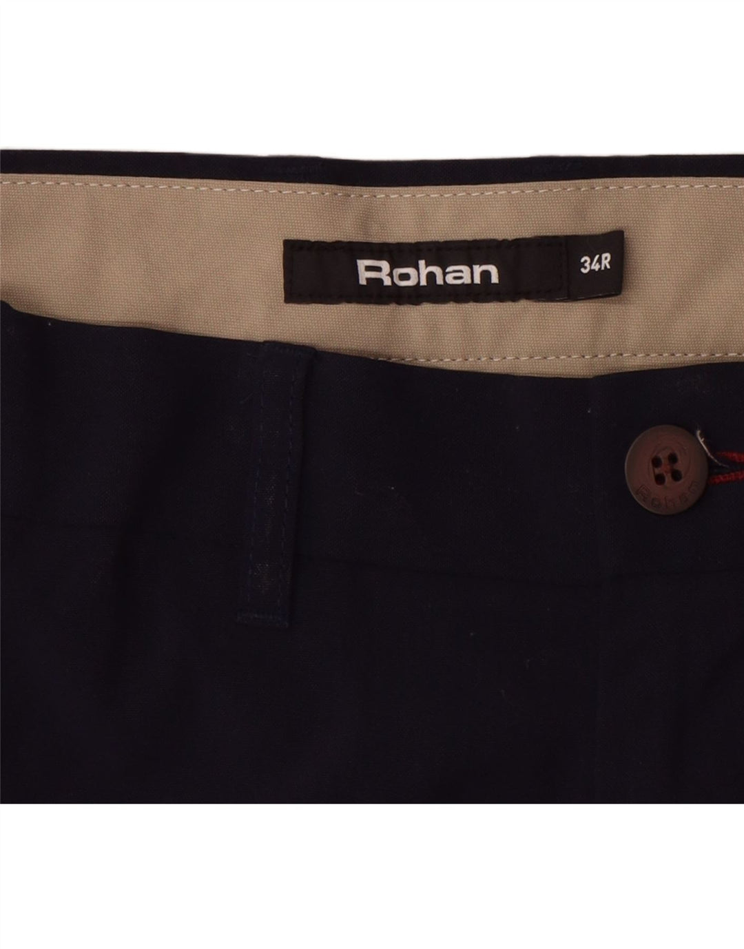 Pantaloni chino dritti da uomo Rohan, vestibilità regolare, W34 L31 blu navy in poliammide