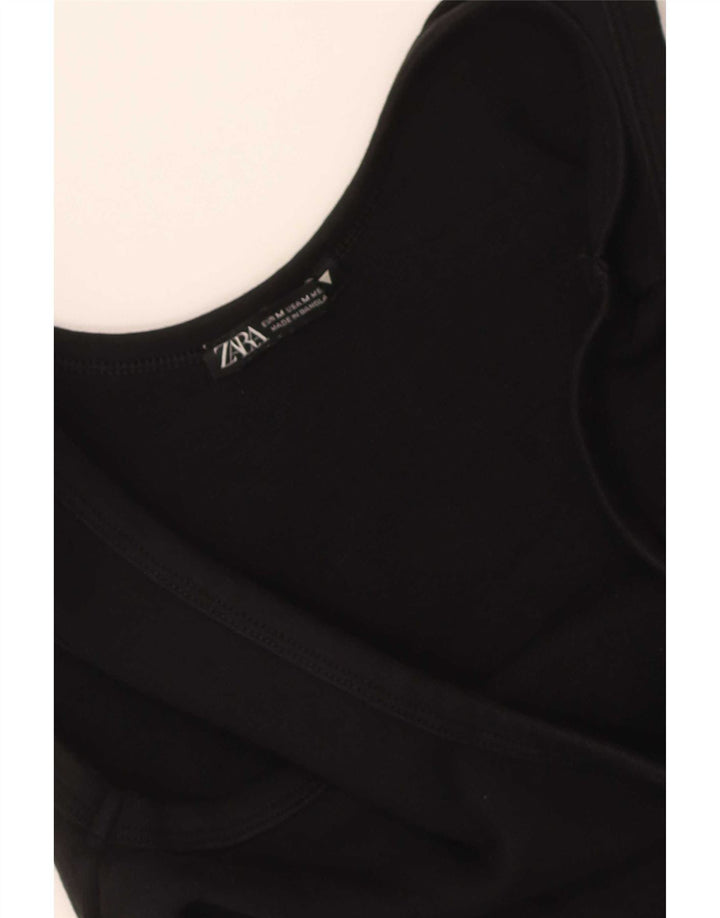 Abito aderente senza maniche da donna Zara UK 12 medio nero