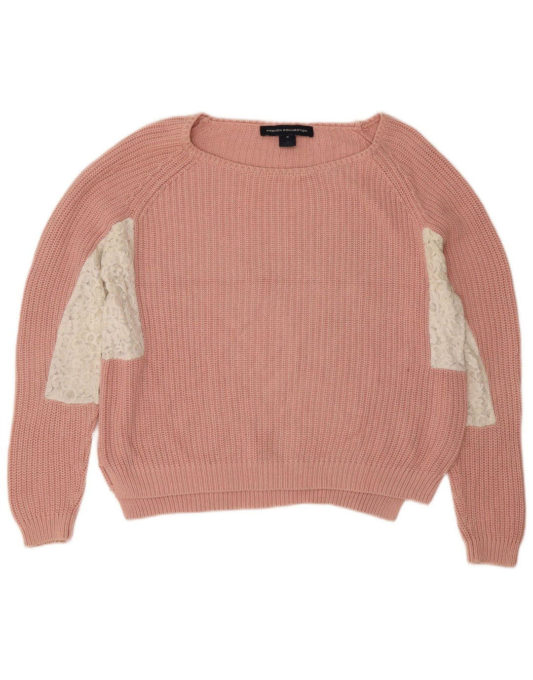 Maglione maglione con scollo a barca da donna French Connection UK 14 Rosa medio