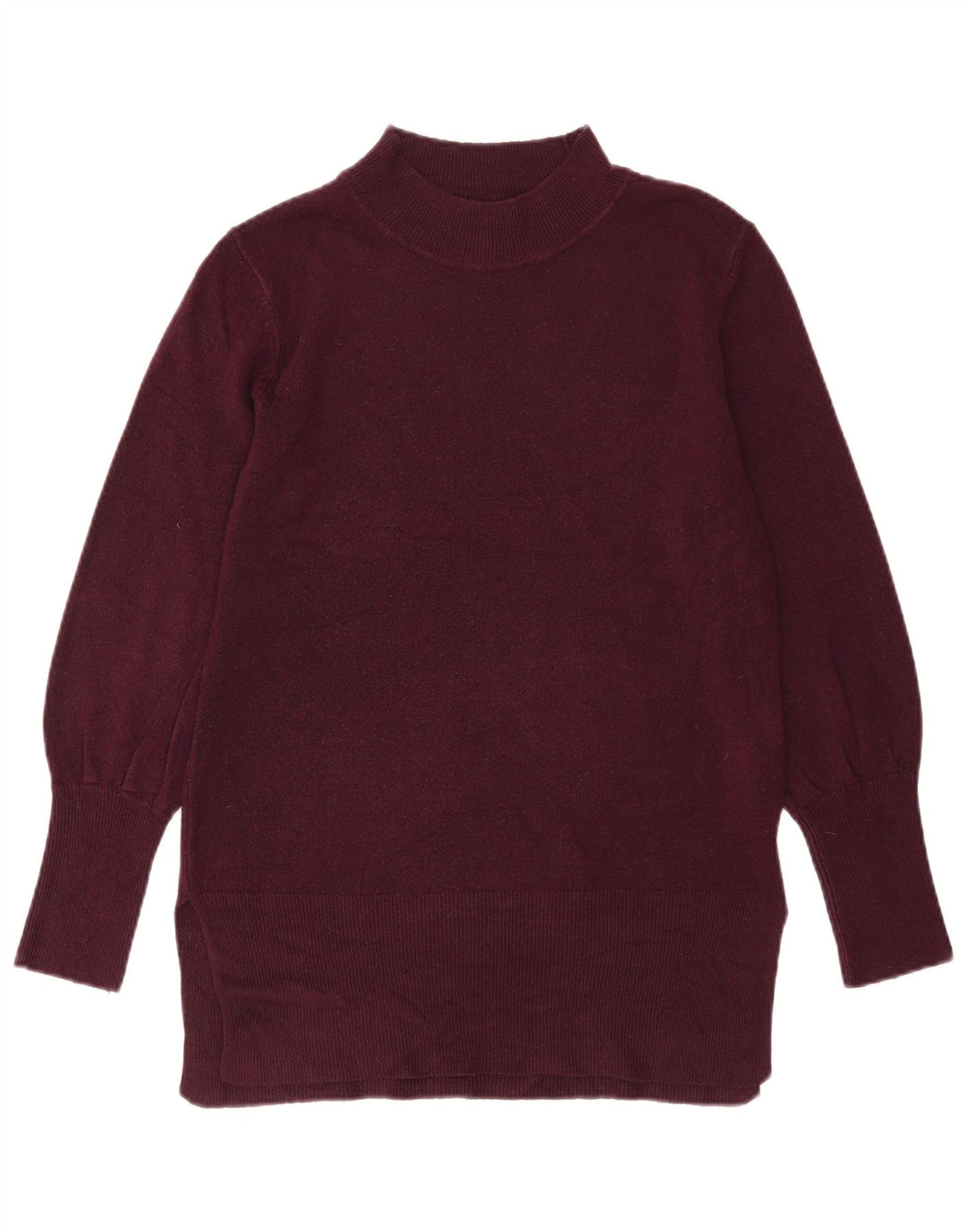 Maglione maglione a collo alto da donna Marks & Spencer UK 14 Bordeaux medio