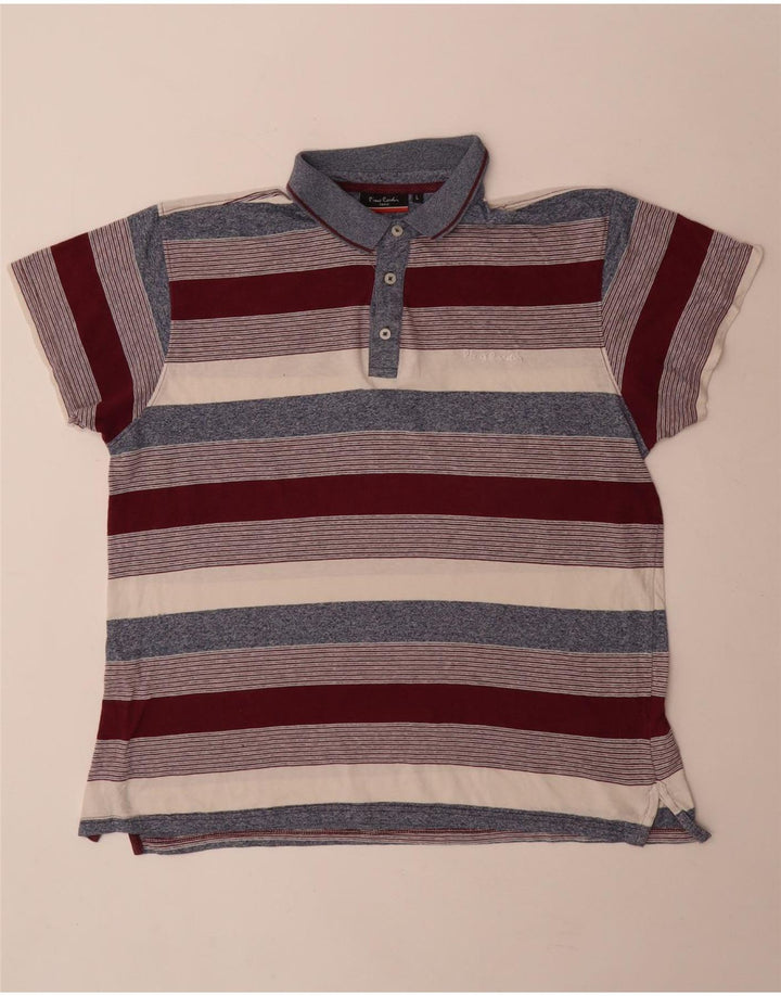 Polo da uomo dalla vestibilità regolare Pierre Cardin, a righe grandi, multicolore