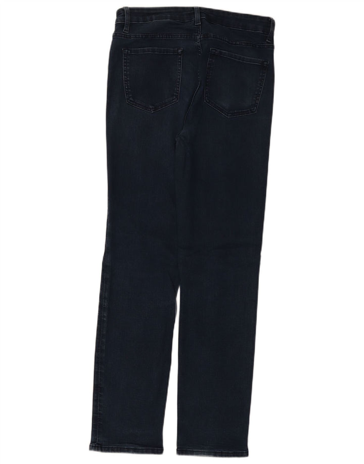 MARKS & SPENCER Jeans dritti da donna UK 12 Medio W30 L30 Blu navy