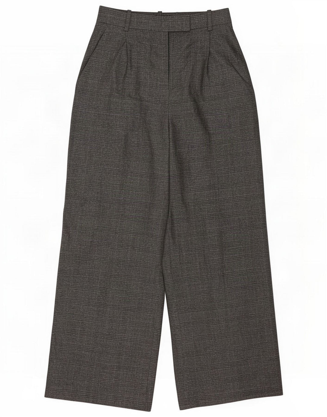 Zara Pantaloni da abito a gamba larga da donna medi W28 L30 Poliestere a quadri grigi