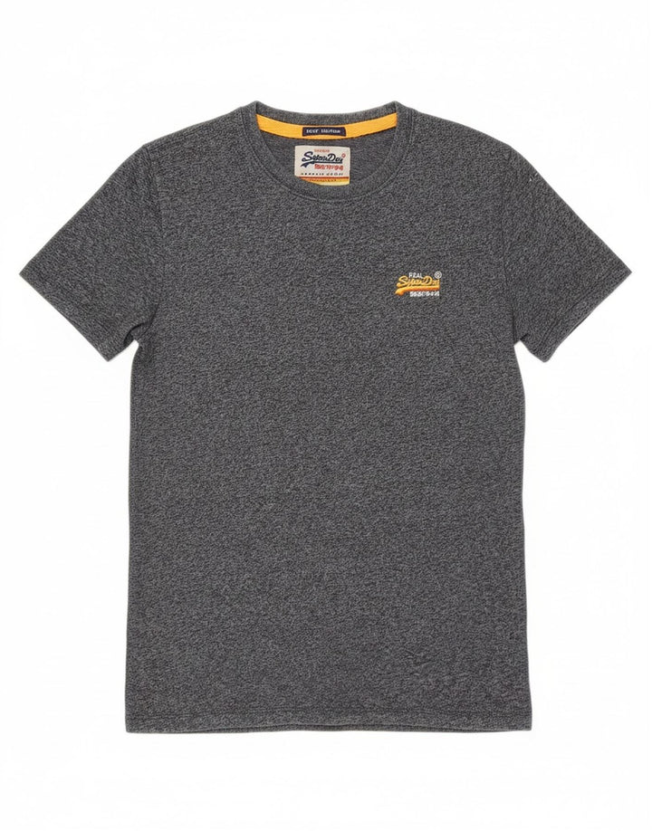 SUPERDRY Mens T-Shirt Top Small Navy Blue Cotton