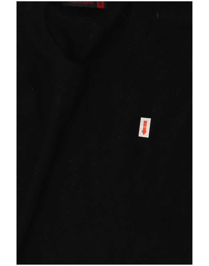 Maglione maglione girocollo da uomo Kappa 2XL lana merino nera