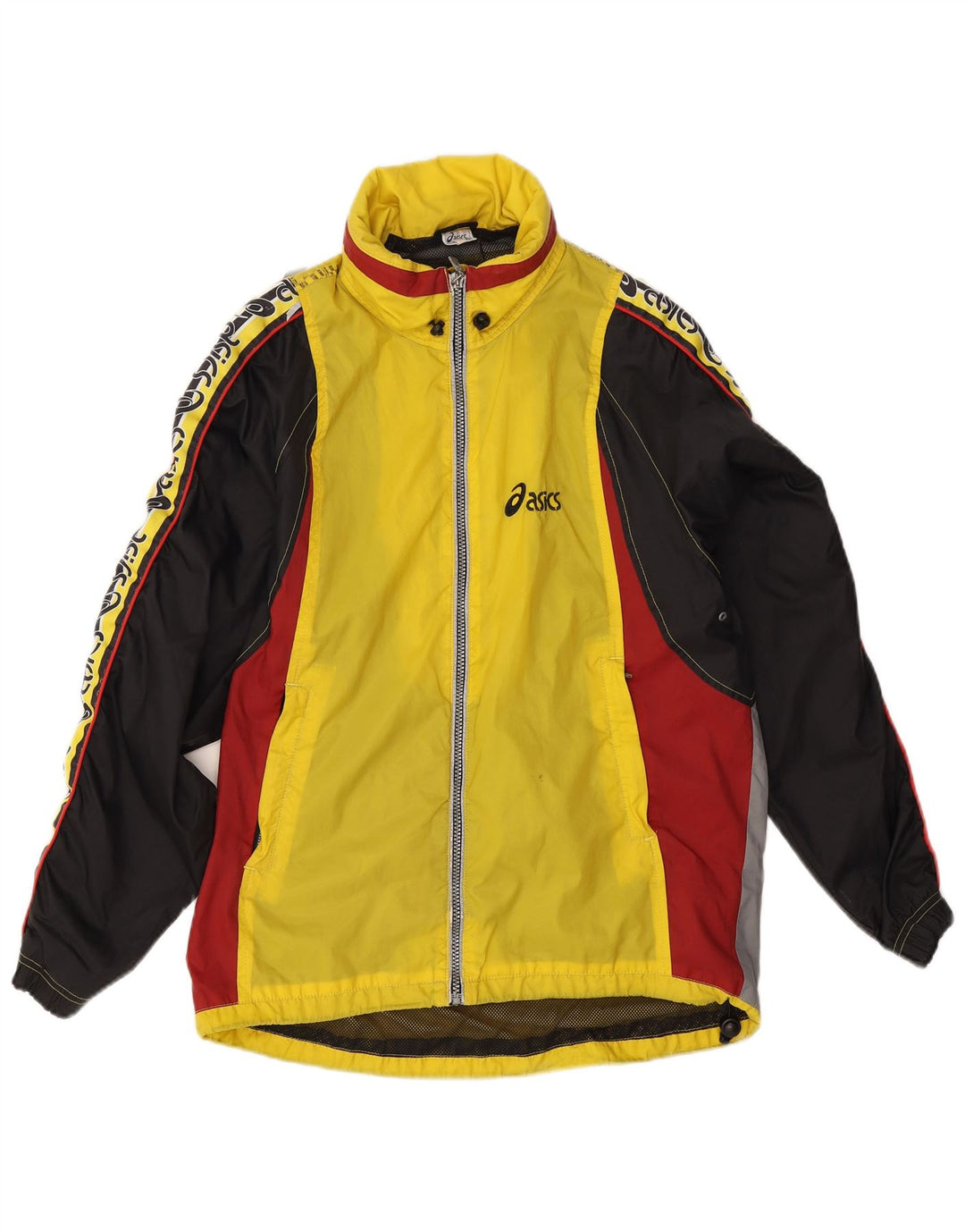 Giacca antipioggia grafica da uomo Asics UK 38 Medium Yellow Colourblock