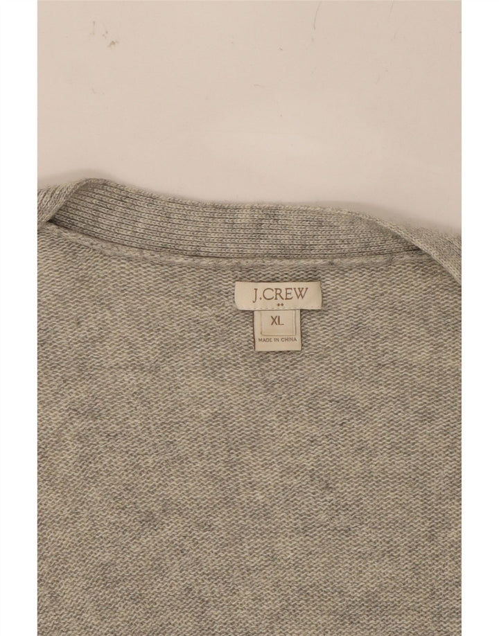 J. CREW Womens Open Cardigan Sweater UK 18 XL Grey Wool Vintage J. Crew and Second-Hand J. Crew from Messina Hembry 