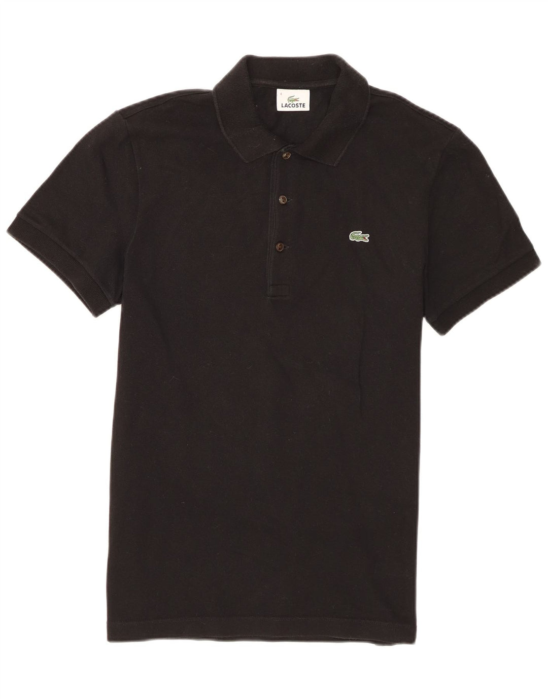 Polo da uomo Lacoste taglia 4 media in cotone nero