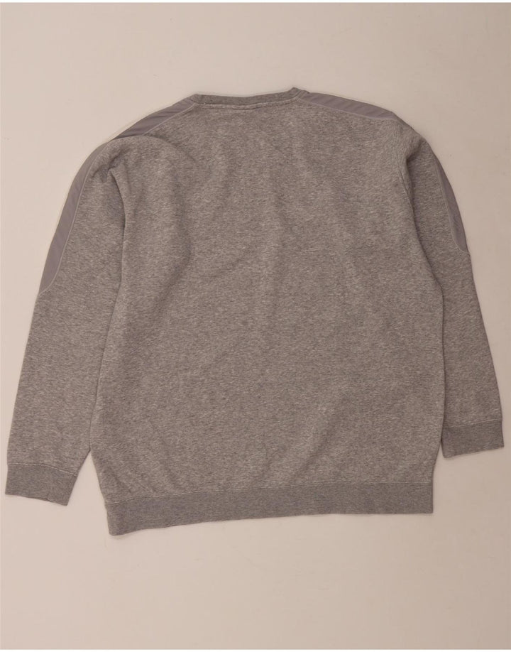 Felpa da uomo ADIDAS maglione XL in cotone chiazzato grigio