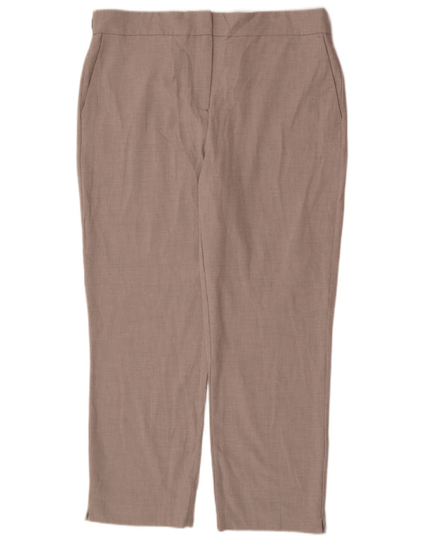 Pantaloni chino affusolati a vita alta da donna Zara 2XL W34 L27 Beige