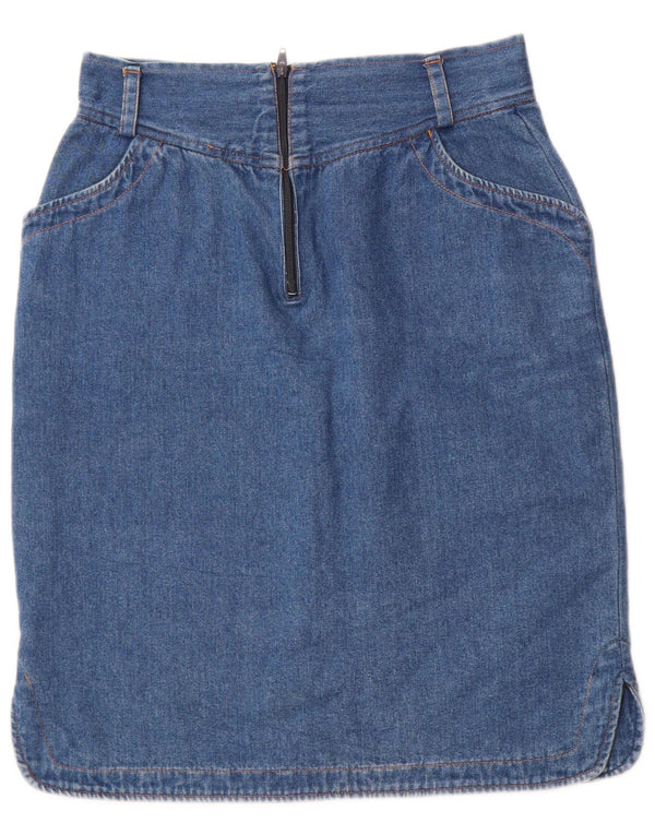 Gonna di jeans a vita alta da donna Pierre Cardin IT 50 XL W30 Blu