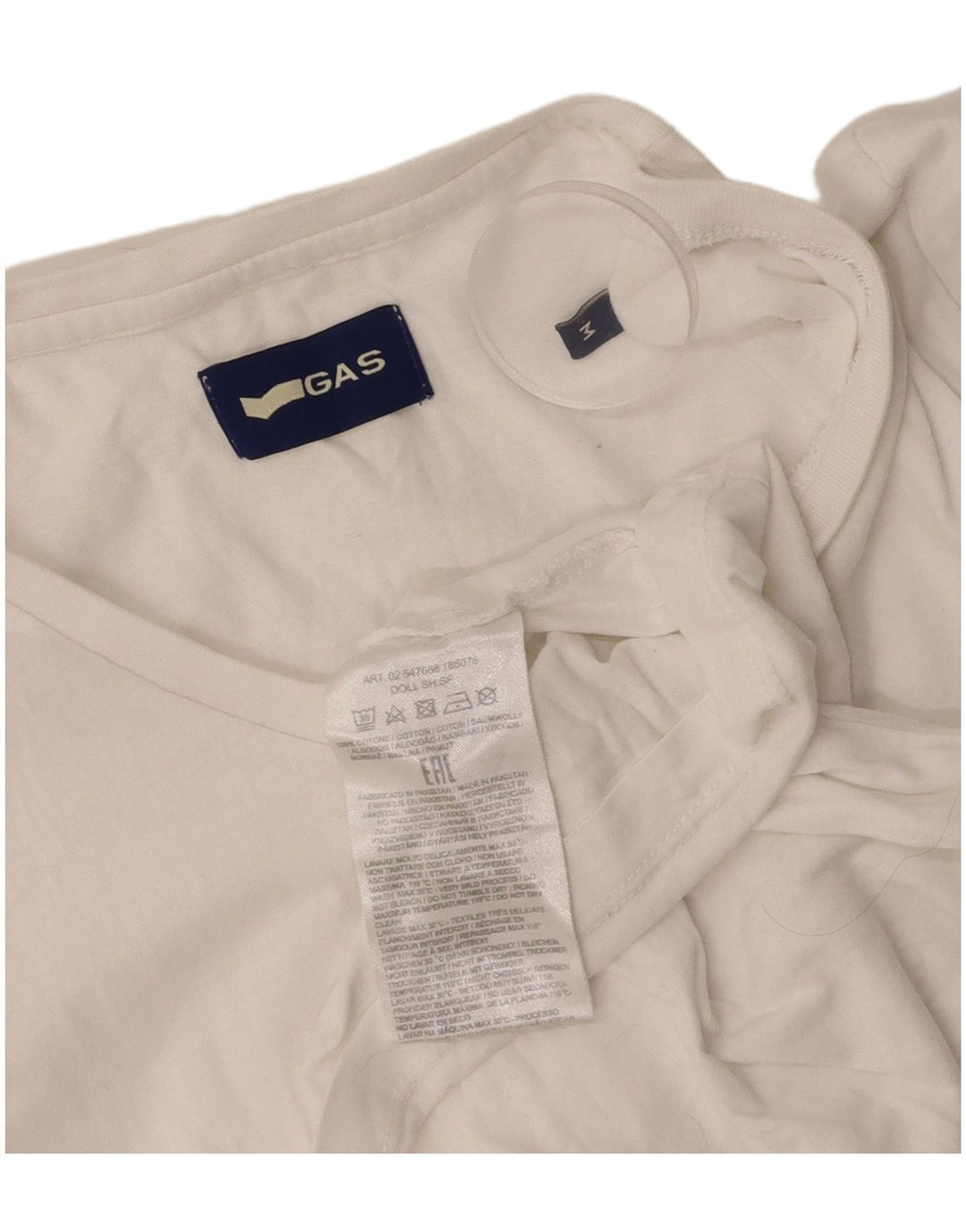 T-shirt da donna GAS Top UK 12 cotone bianco medio