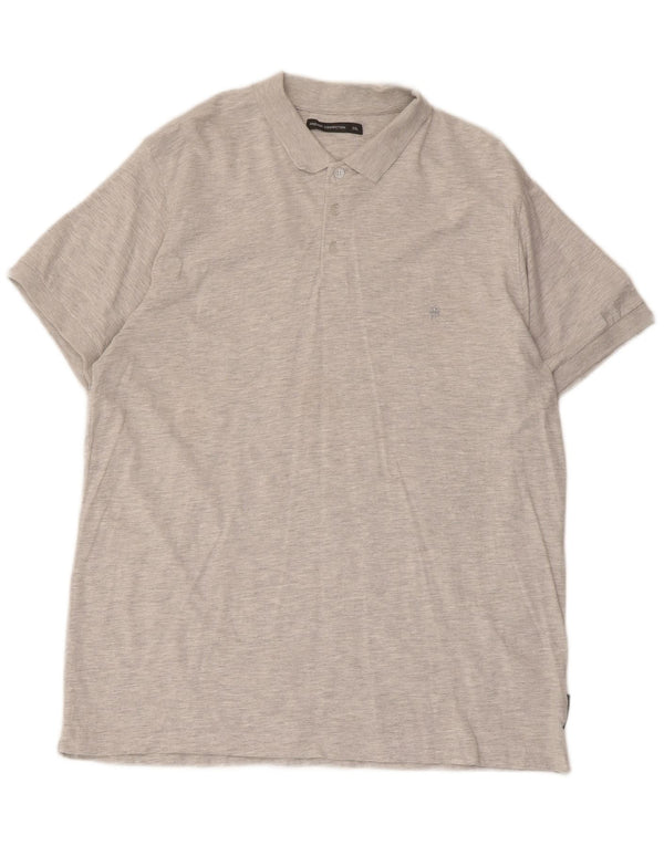 Polo da uomo French Connection 2XL in cotone grigio
