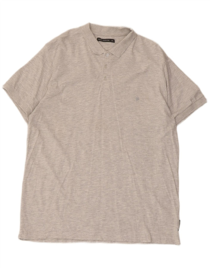 Polo da uomo French Connection 2XL in cotone grigio