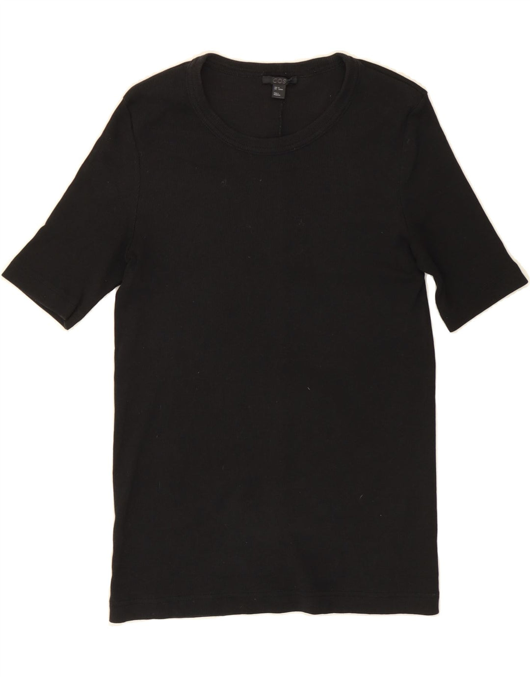 COS Womens Jumper Dress UK 12 Medium Black Cotton Vintage Cos and Second-Hand Cos from Messina Hembry 