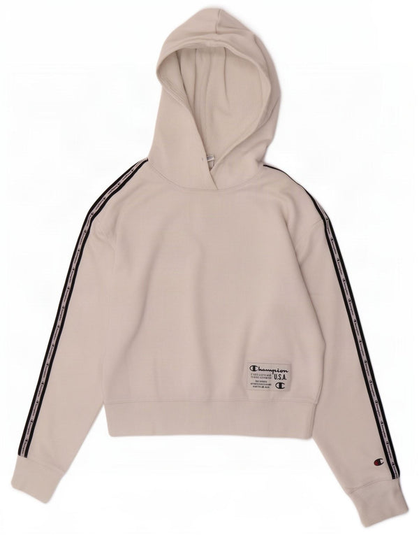 Felpa con cappuccio grafica da donna Champion UK 14 Medium White Colourblock