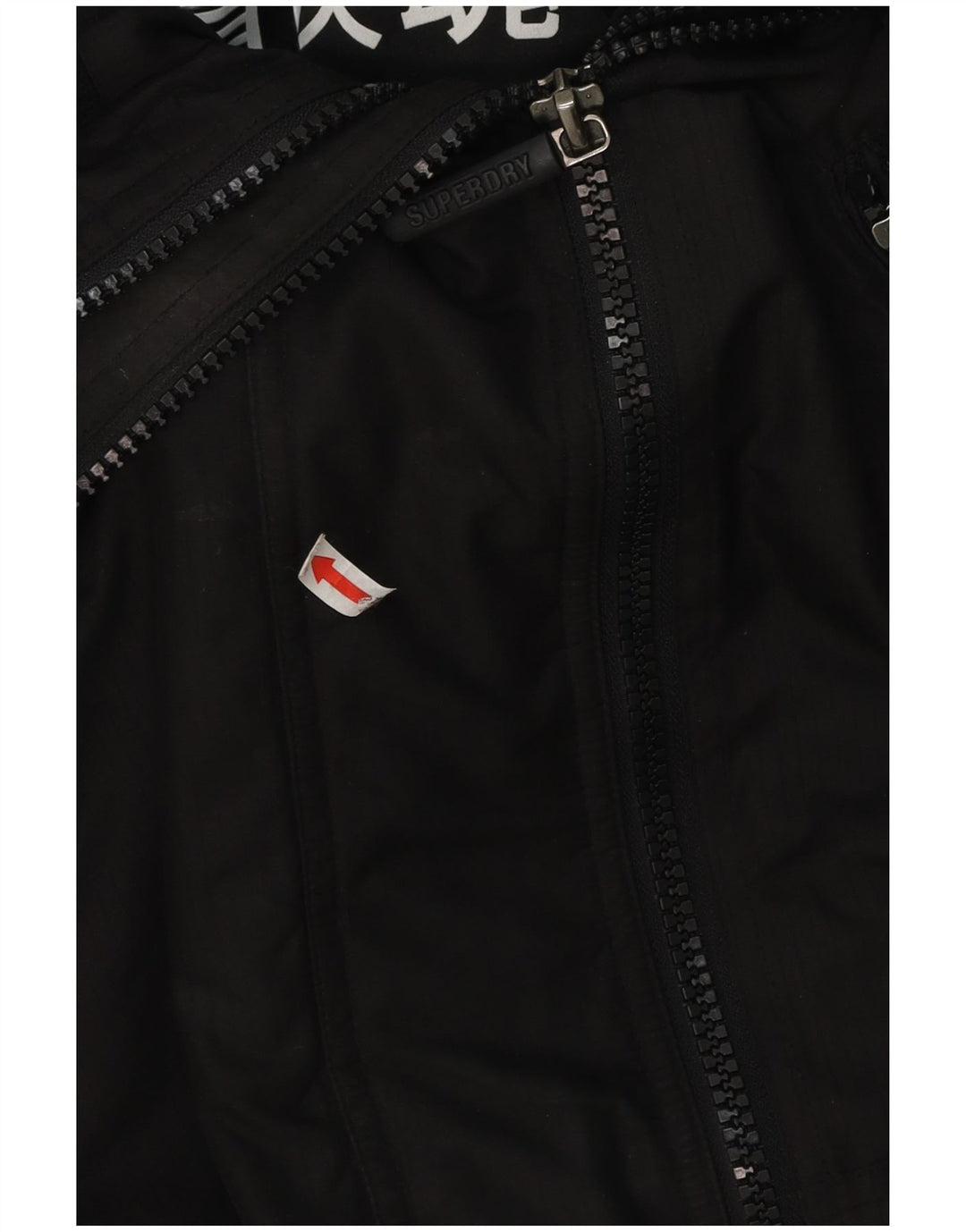 Giacca a vento con cappuccio da uomo Superdry UK 36 Small Poliestere nero