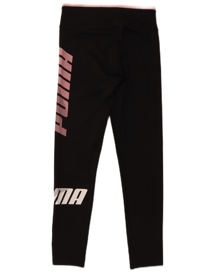 Leggings grafici Puma per ragazze 11-12 anni in poliestere nero