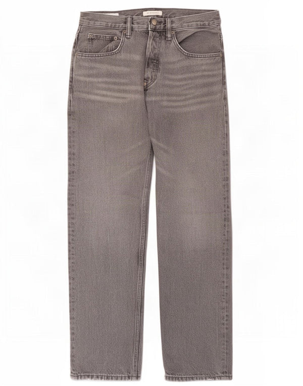 Zara Jeans dritti da uomo EU 38 Small W30 L30 Grigio Cotone